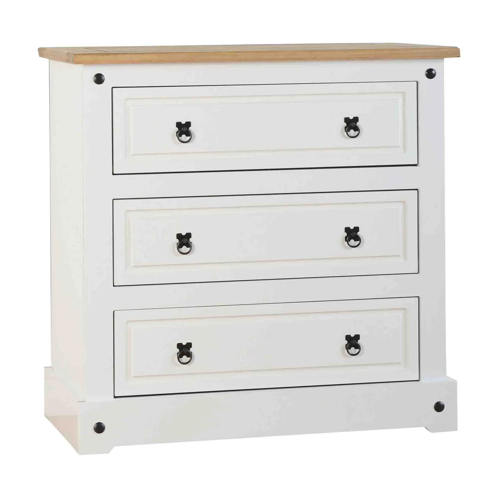 Corona White 3 Drawer Chest White