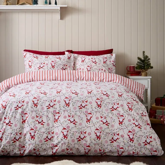 Catherine Lansfield Santas Duvet Cover & Pillowcase Set