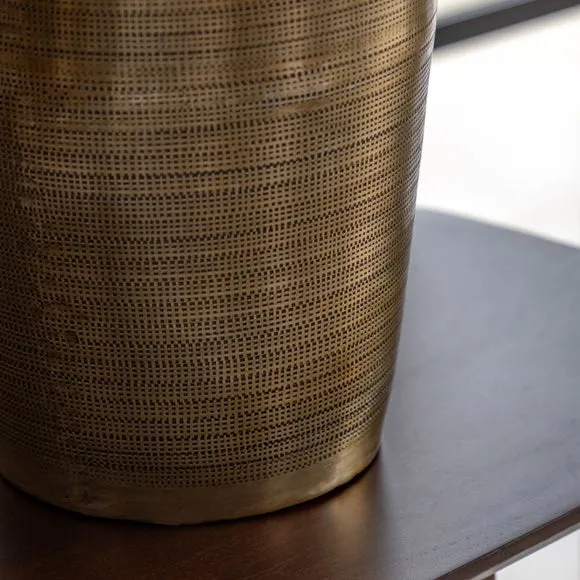 Cedar & Sage Zahara Hammered Aluminium Antique Vase 2