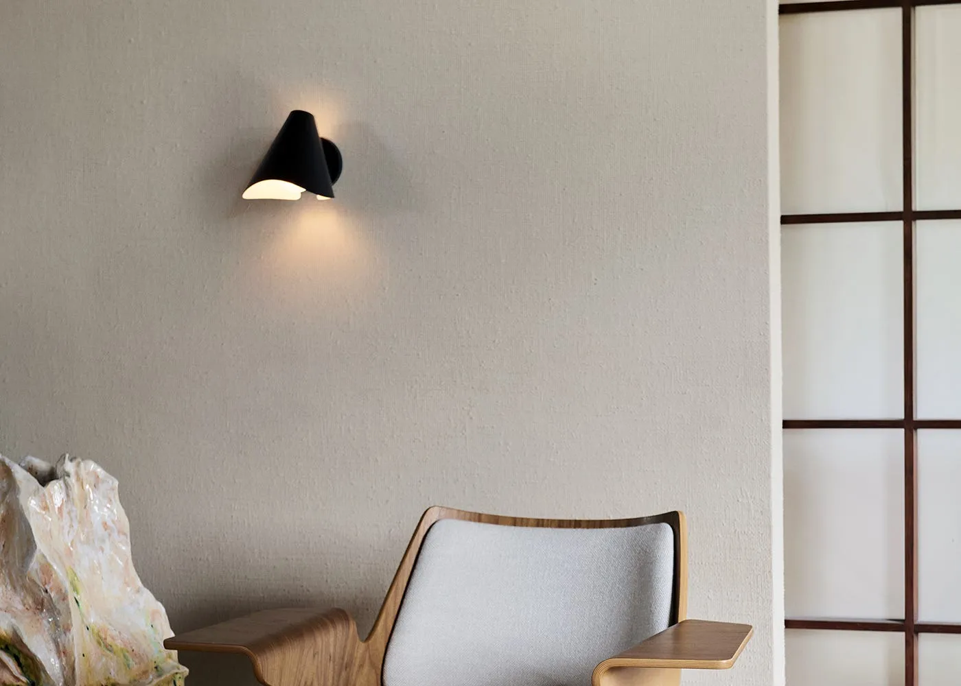 &Tradition Bonnet Wall Light Black 3