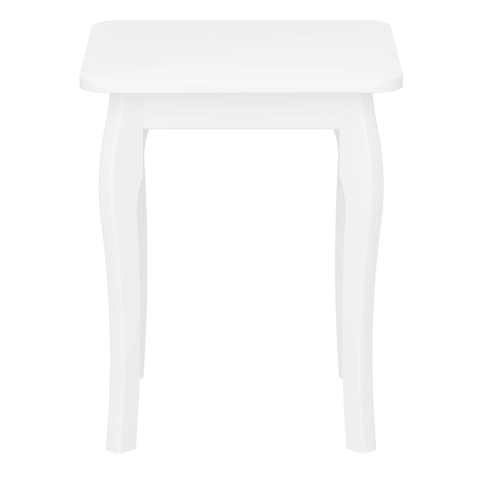 Baroque Dressing Table Stool White