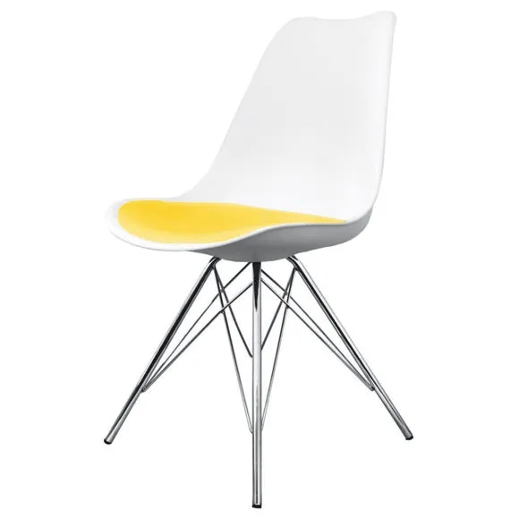 Fusion Living Soho White Plastic Dining Chair 2