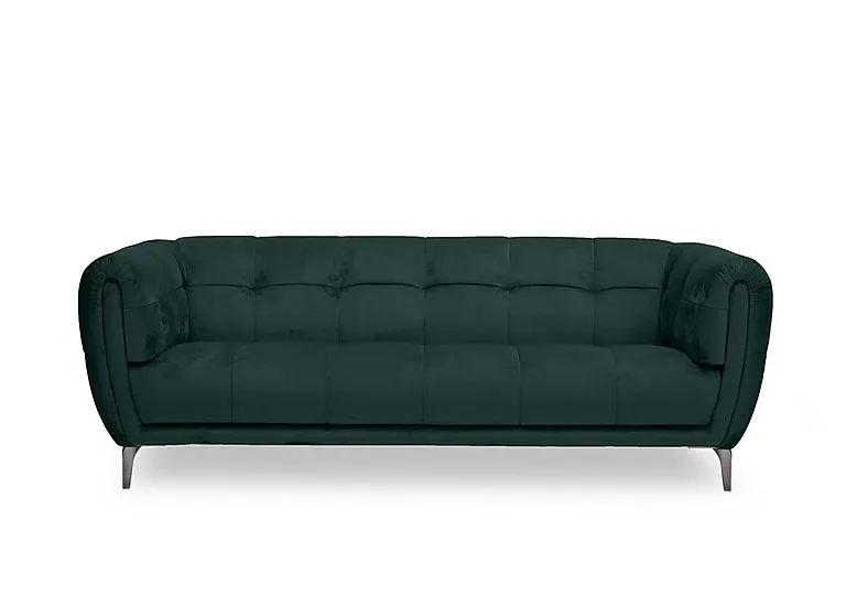 Sienna Fabric 3 Seater Sofa - Bottle Green