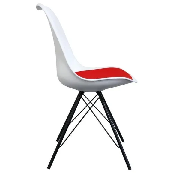 Fusion Living Soho White Plastic Dining Chair 4