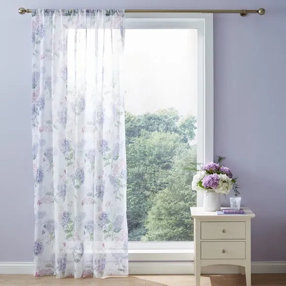 Wild Hydrangea Slot Top Voile Panel 5