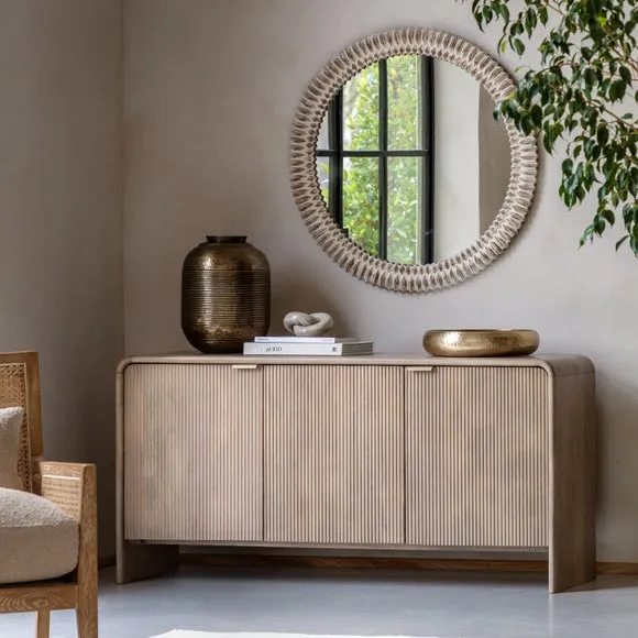 Cedar & Sage Ontario Mango Wood 3 Door Sideboard
