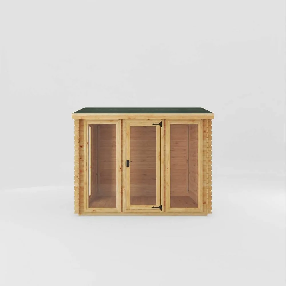 Mercia 3 x 2.5 m Reverse Apex Log Cabin - 19 mm - L263.7 x W302.4 x H253.4 cm in Brown 3
