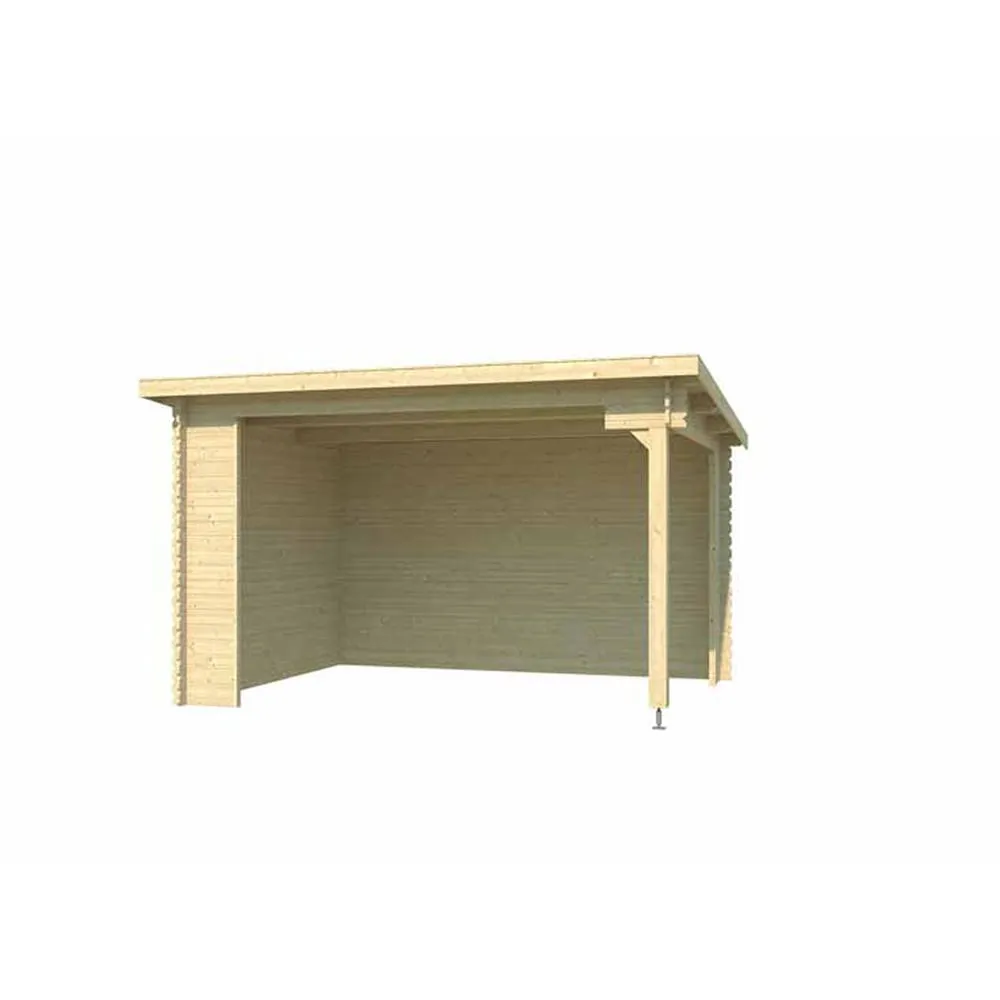 Lasita Maja Ltd Buffalo 380-Log Cabin, Garden Room, Home Office - L420xW324xH250.8 cm in Natural 2