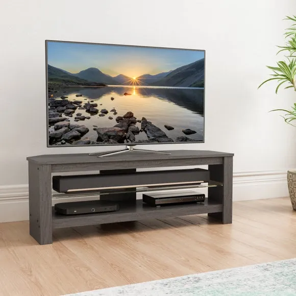 Return - Calibre Plus Wide TV Unit Grey Oak Effect for TVs up to 50"