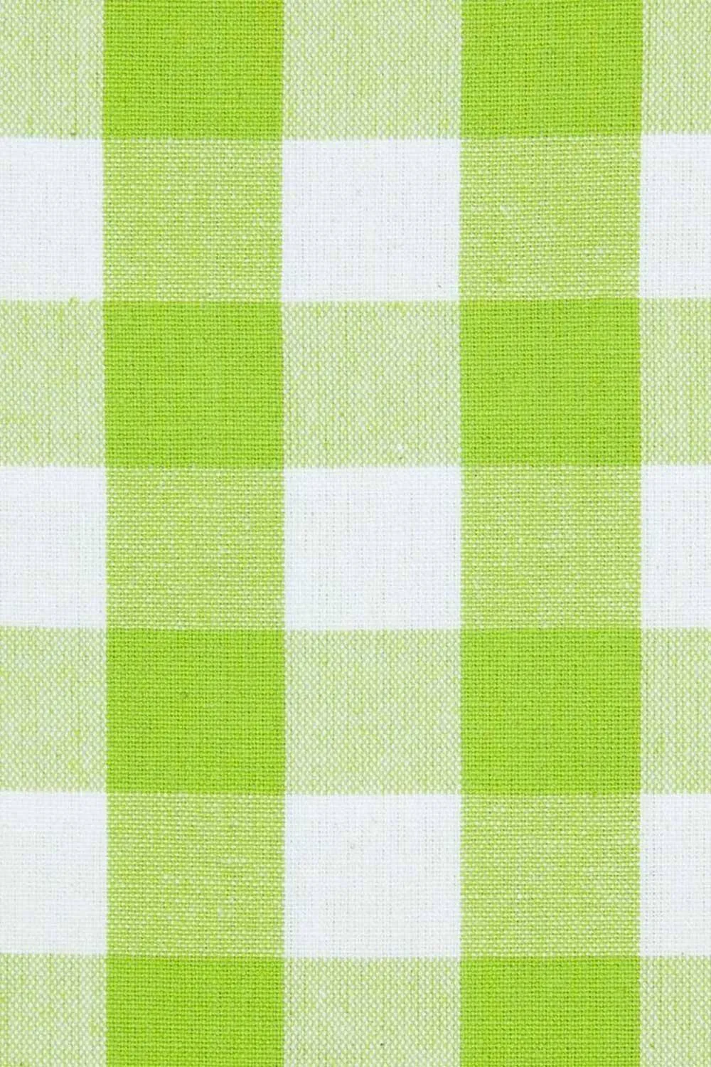 Homescapes Cotton Block Check Gingham Eyelet Curtain Pair in Green 5