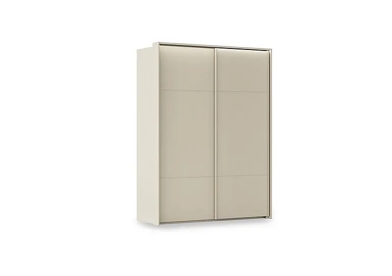 Haven 170cm 2 Door Slider Wardrobe with Décor Doors and Lights