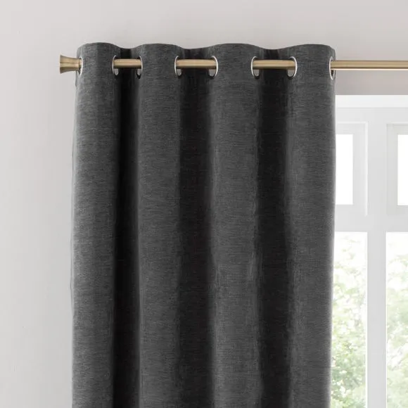 Genoa Chenille Blackout Eyelet Curtains 1