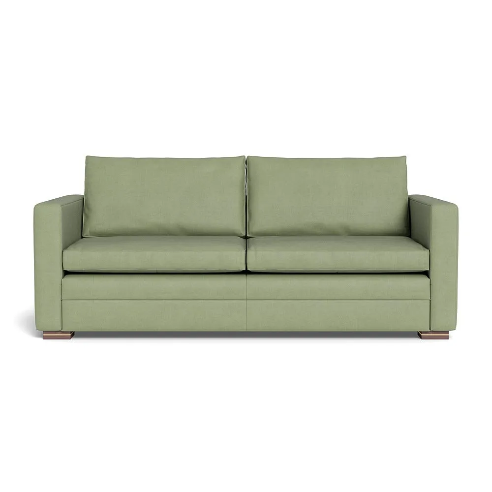 Heal's Palermo 3 Seater Sofa Siena Cotton Pistachio Brass and Walnut Feet