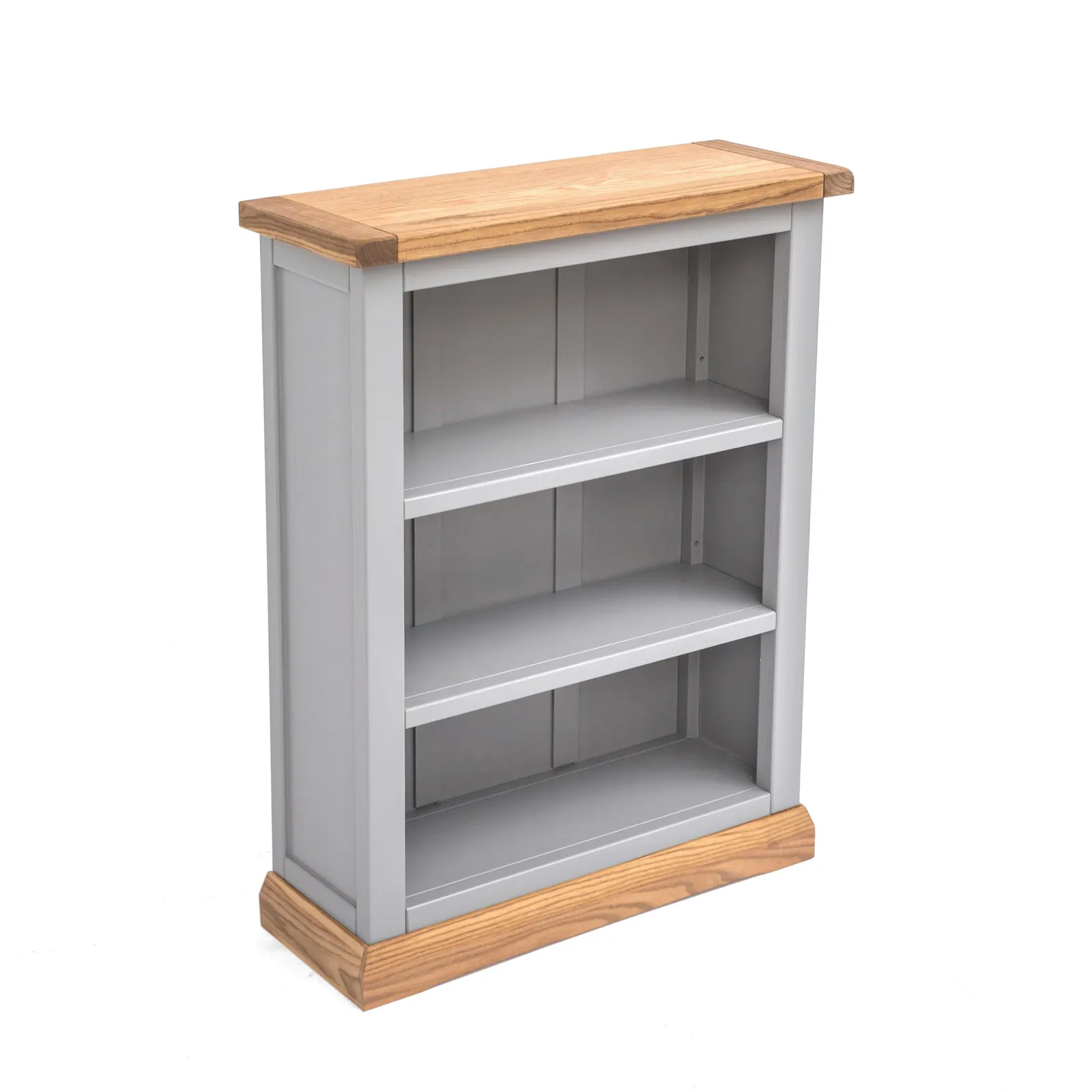 Cabinet Bits Bookcase with Plinth 90x70x25cm in Grey 3
