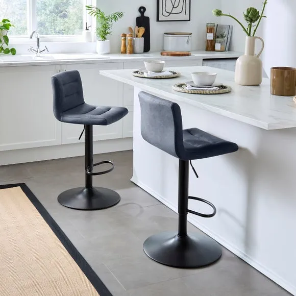 Jango Height Adjustable Bar Stool, Faux Leather 2