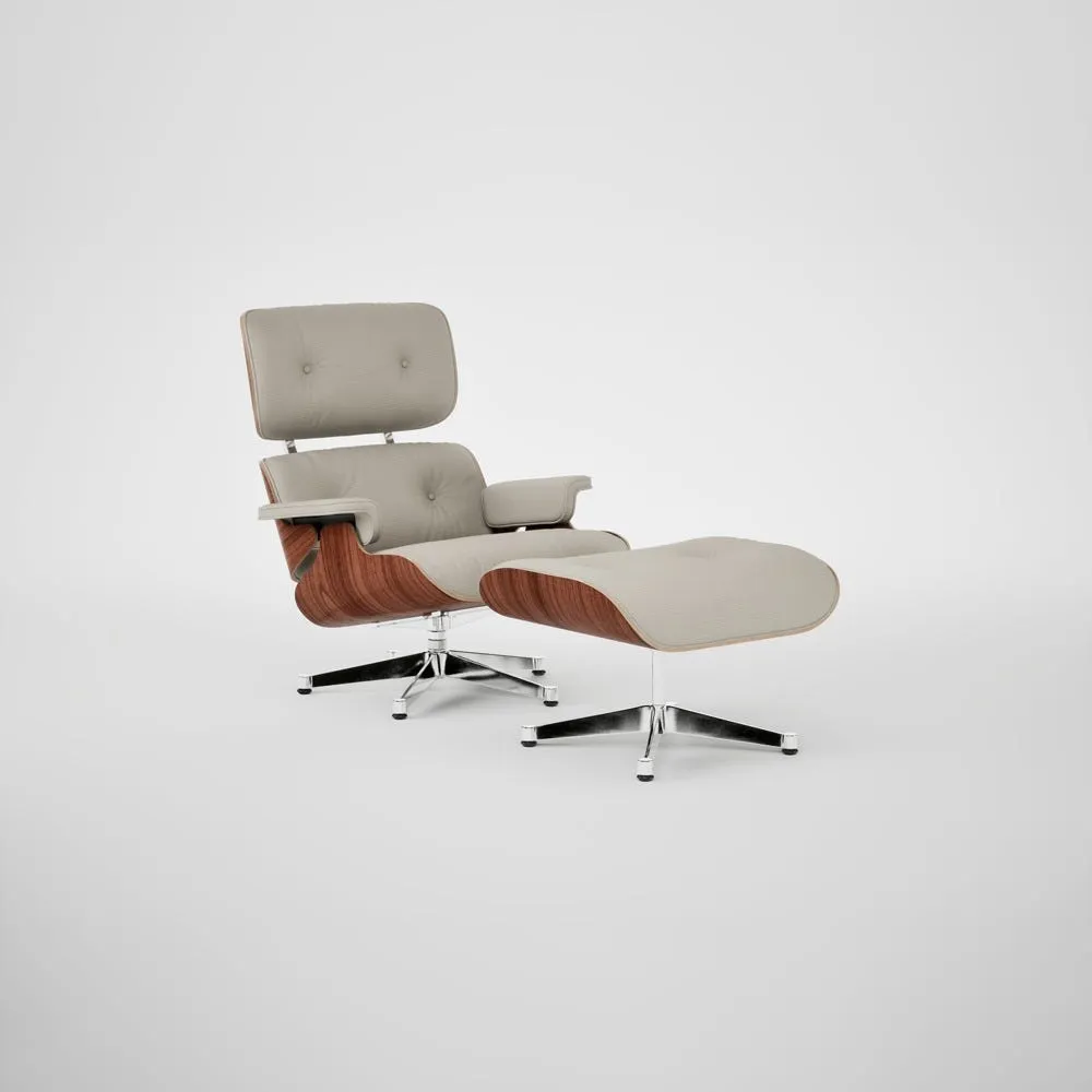 Vitra Eames Lounge Chair & Ottoman Santos Palisander Contemporary L50 73 Clay Polished Base 04 1