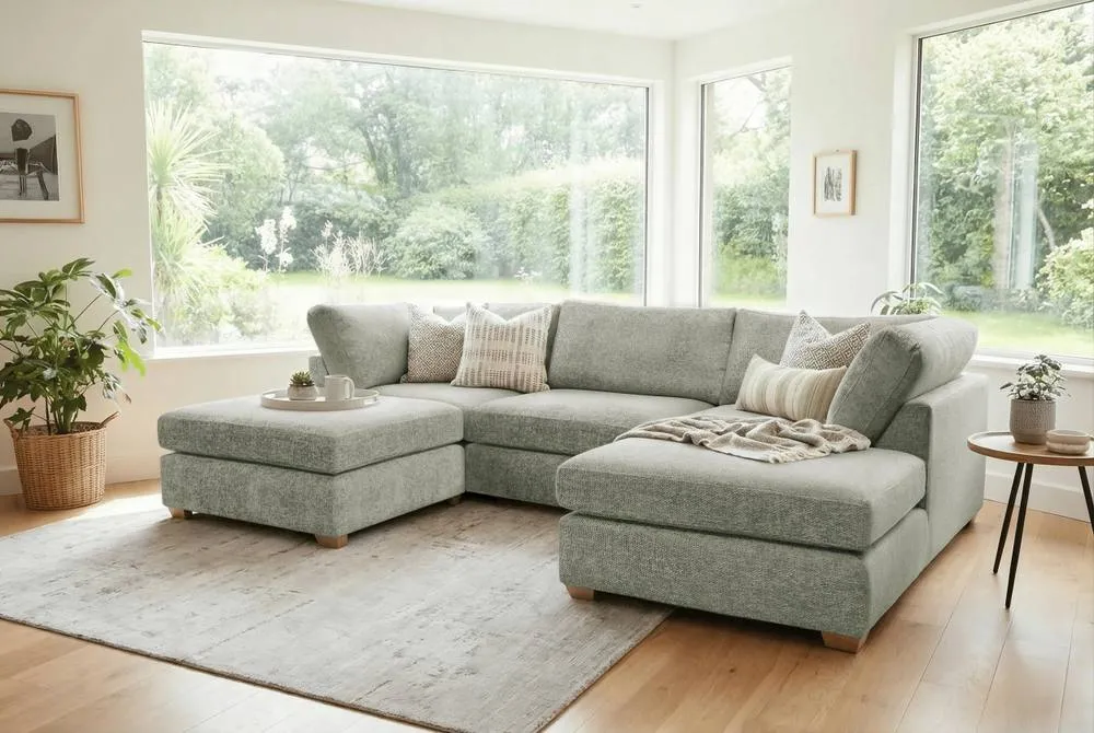 The Great Sofa Company Hyde U Shape Corner Sofa in Grey 5