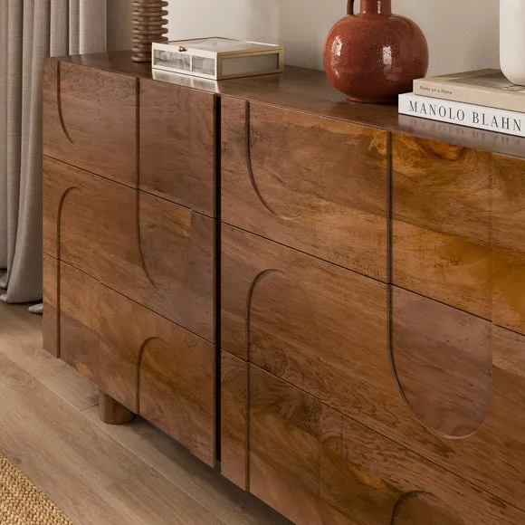Juni 6 Drawer Chest, Mango Wood 3