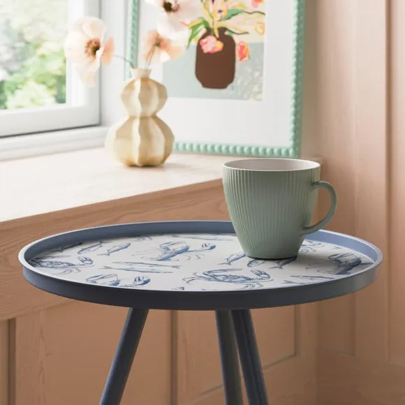 Kai Side Table, Retro Coastal Print 4