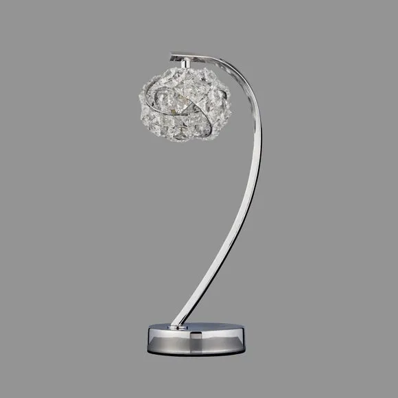 Cecilie Chrome and Glass Table Lamp 3