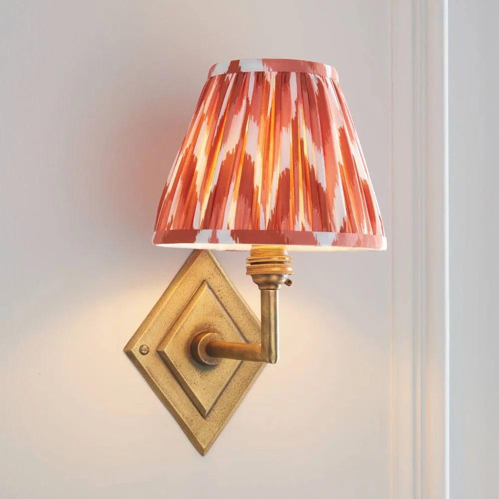 Netlighting Diamond Angle & Zigzag 16cm Wall Lamp Antique Brass Apricot Orange in Gold 4