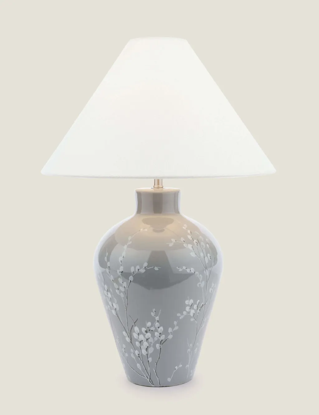Laura Ashley Pussywillow Ceramic Table Lamp Grey