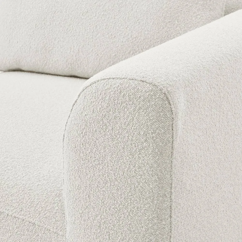 FurnitureboxUK Drift Boucle Corner Section Armchair for Modular Sofa in Cream 4