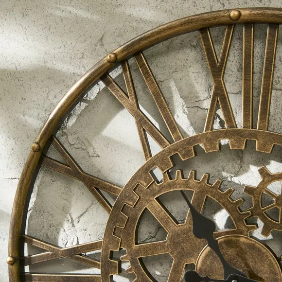 Cogs Indoor Outdoor Wall Clock 3