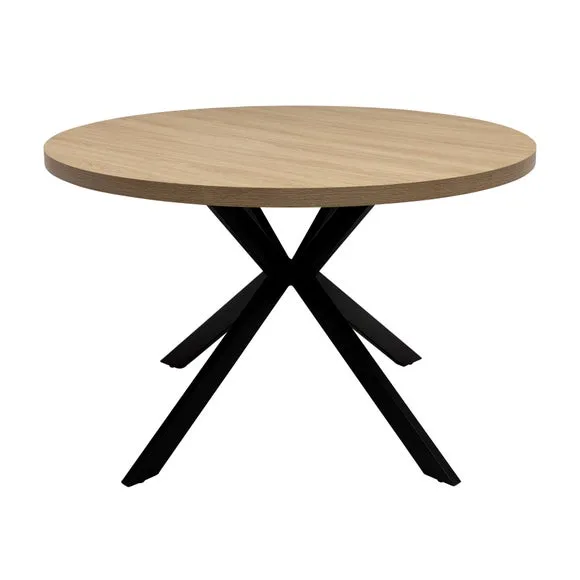Dalton Round 4 Seater Dining Table, Brown 2