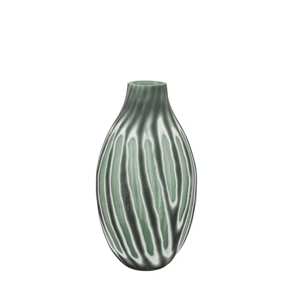 Cedar & Sage Morella Swirl Hand Carved Glass Sage Vase 4