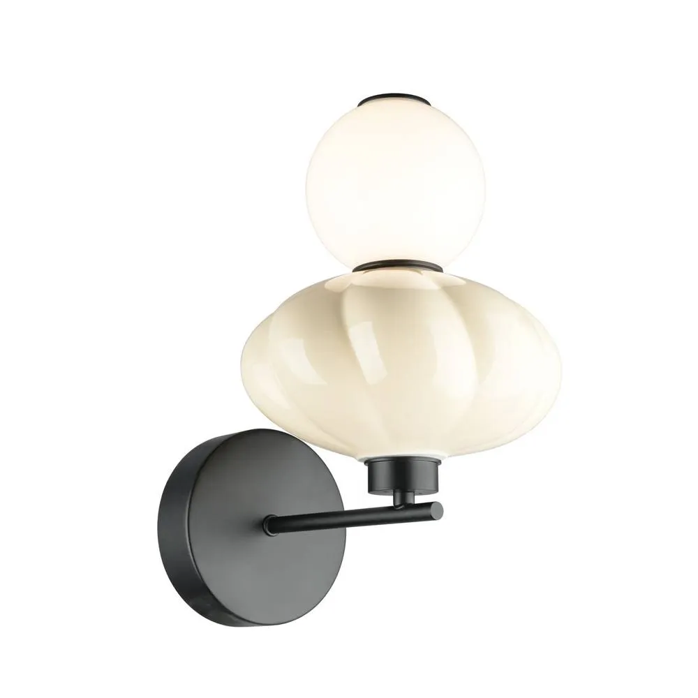 Netlighting Tordi Globe Wall Lights Beige Matt White 3000K Warm White