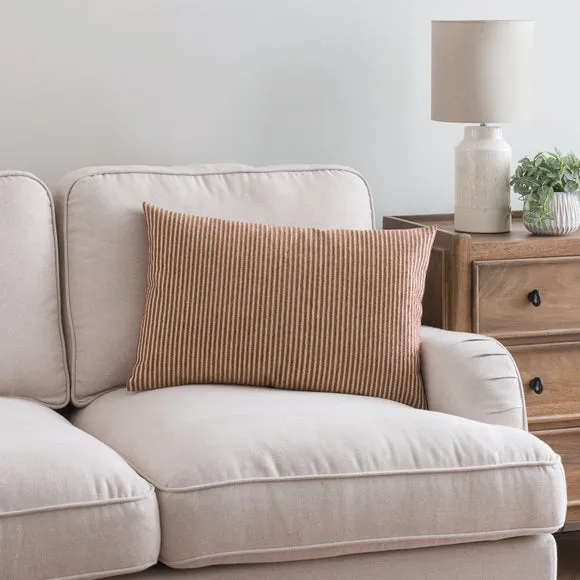 Chenille Striped Rectangular Cushion Cover