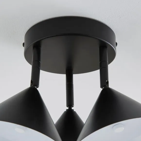Edited Life Industrial 3 Light Adjustable LED Cone Spotlight 4