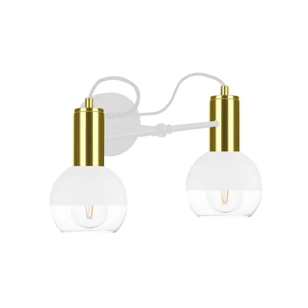 Netlighting Arne Wall Lamp White Gold 25cm 2x E27