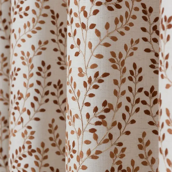 Shimla Embroidered Floral Pencil Pleat Curtains 3