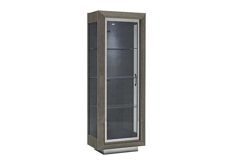 Palazzo 1 Door Curio Cabinet - Silver Birch