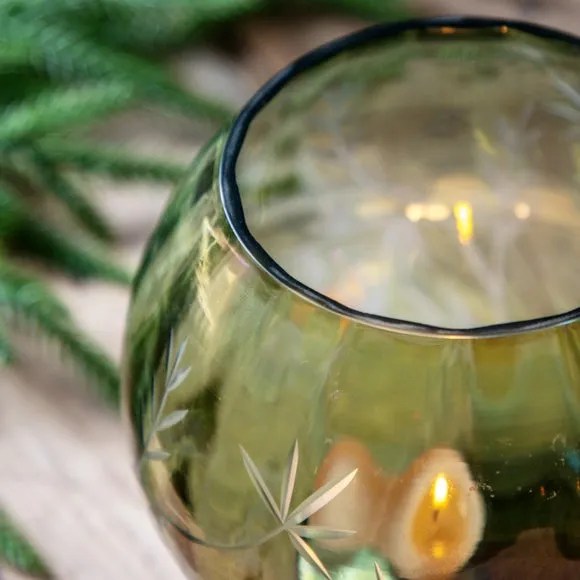 Bloom Engraved Shimmer Tealight Holder 4