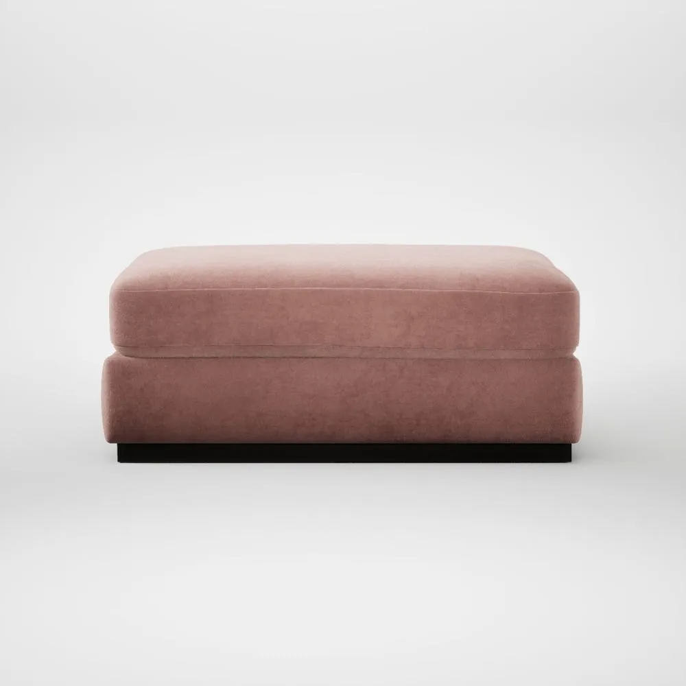 Heal's Trento Ottoman Smart Luxe Velvet Dusky Pink 2