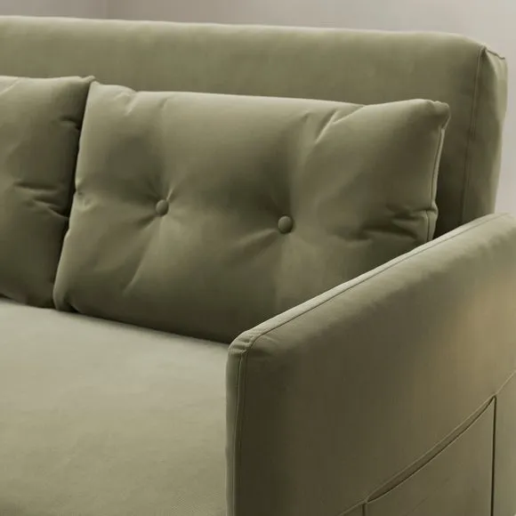 Lydia Velvet Small Double 2 Seater Sofa Bed 4