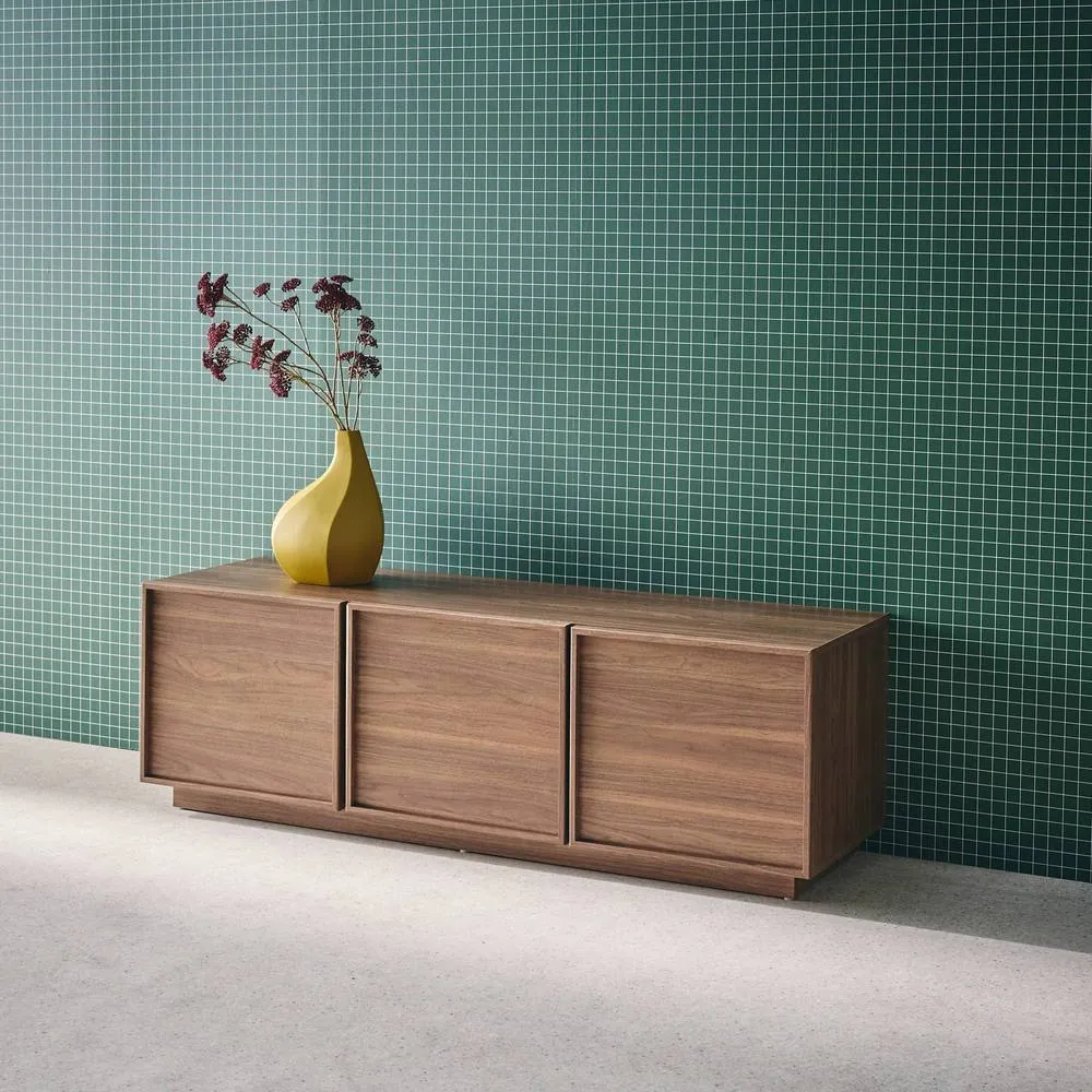 sweeek 3-door TV unit 140cm wood effect in Dark Brown 6