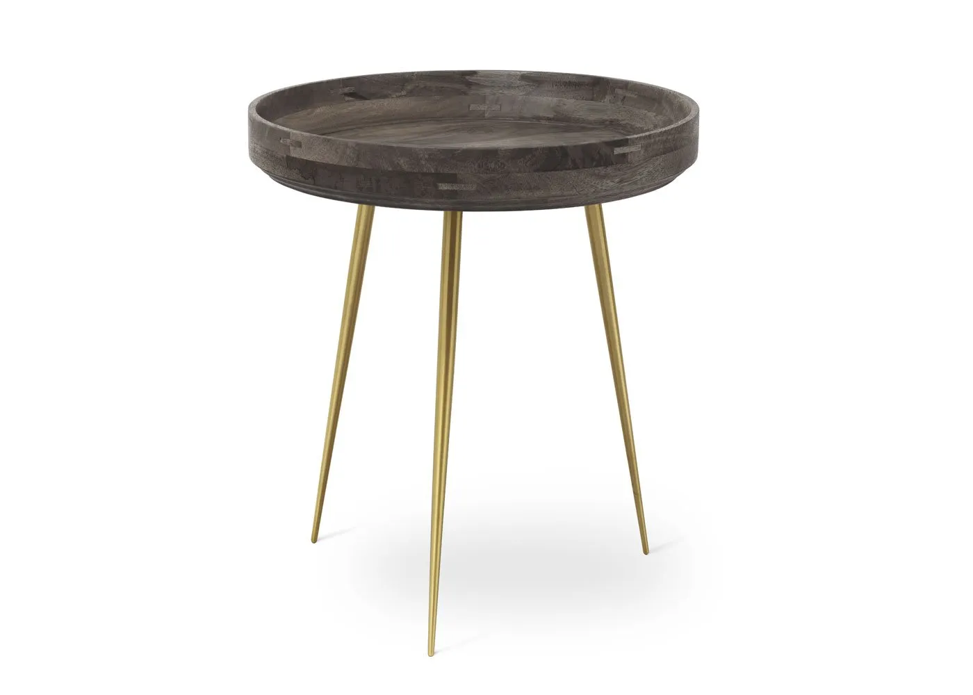 Mater Bowl Medium Occasional Table Grey Mango Brass