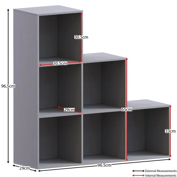 Vida Designs Durham 6 Cube Staircase Storage Unit 2