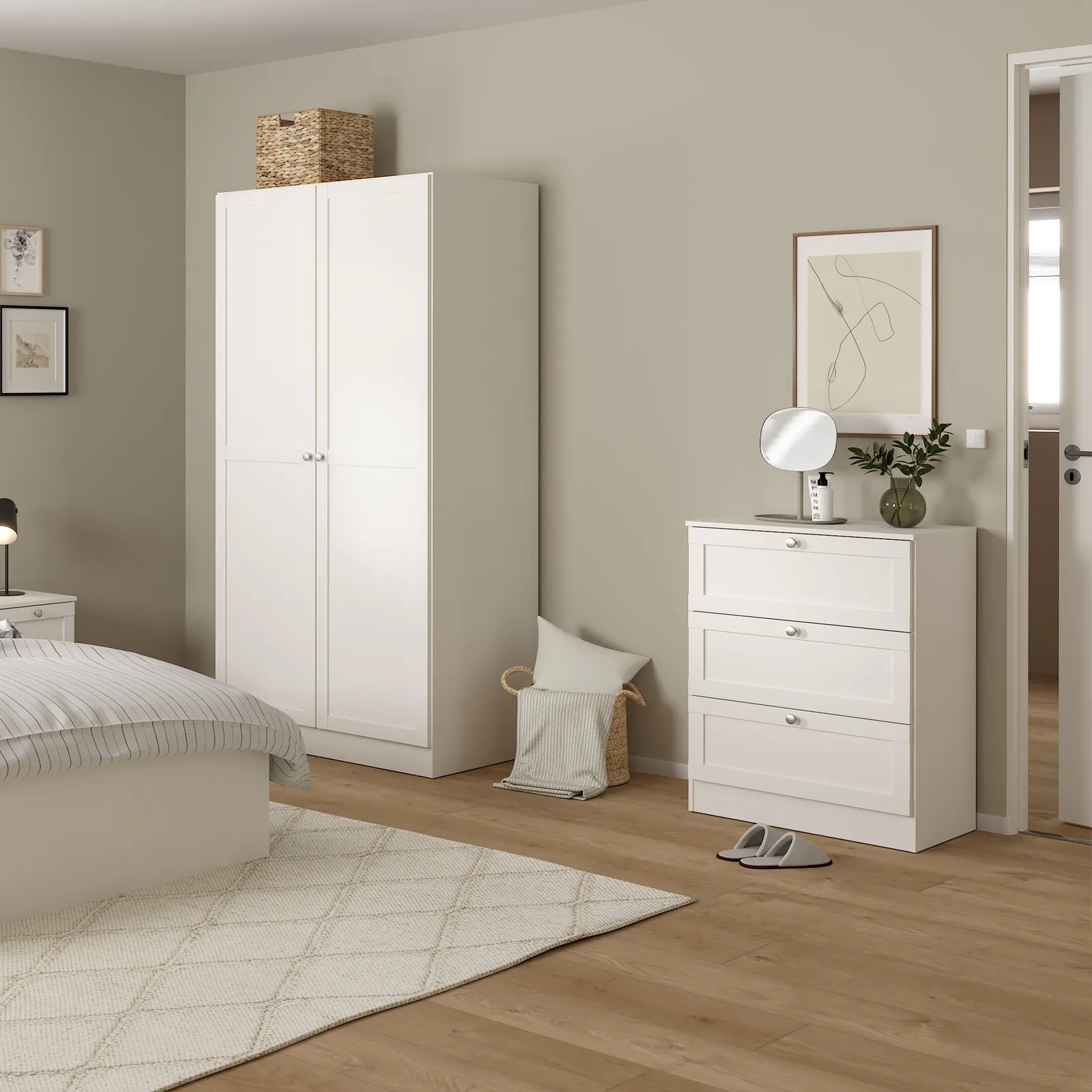 Furniture To Go Brande Chest with 3 Frame Drawers in White 6