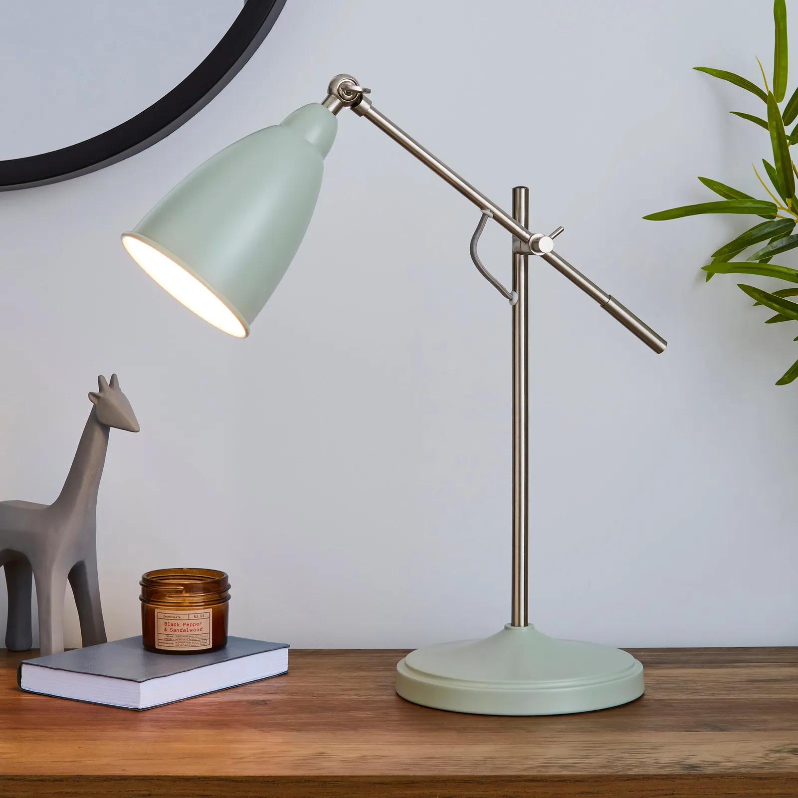 Robson Seafoam Lever Arm Task Desk Lamp Seafoam (Blue)