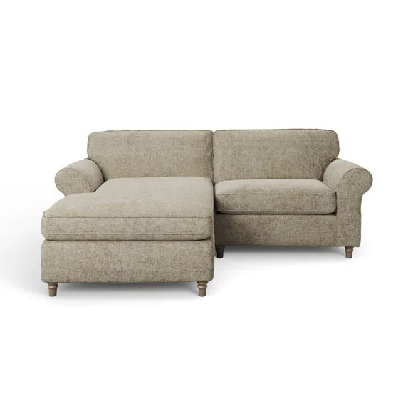 Flori Chunky Chenille Corner Chaise Sofa 6
