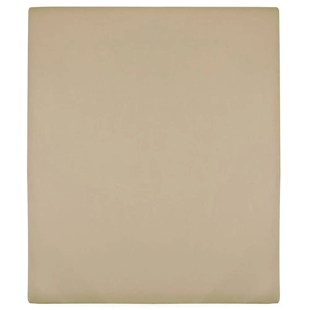 Berkfield Home Jersey Fitted Sheet Taupe 180x200 cm Cotton