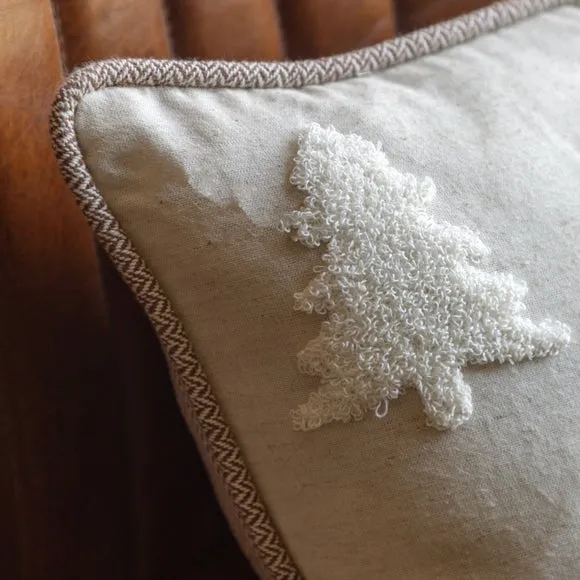 Christmas Tree Stitched Pattern Square Cushion 2