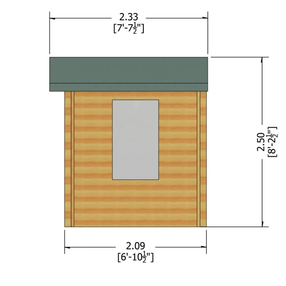 Shires Barnsdale 19 mm Log Cabin 7 x 7 Feet in Brown 5