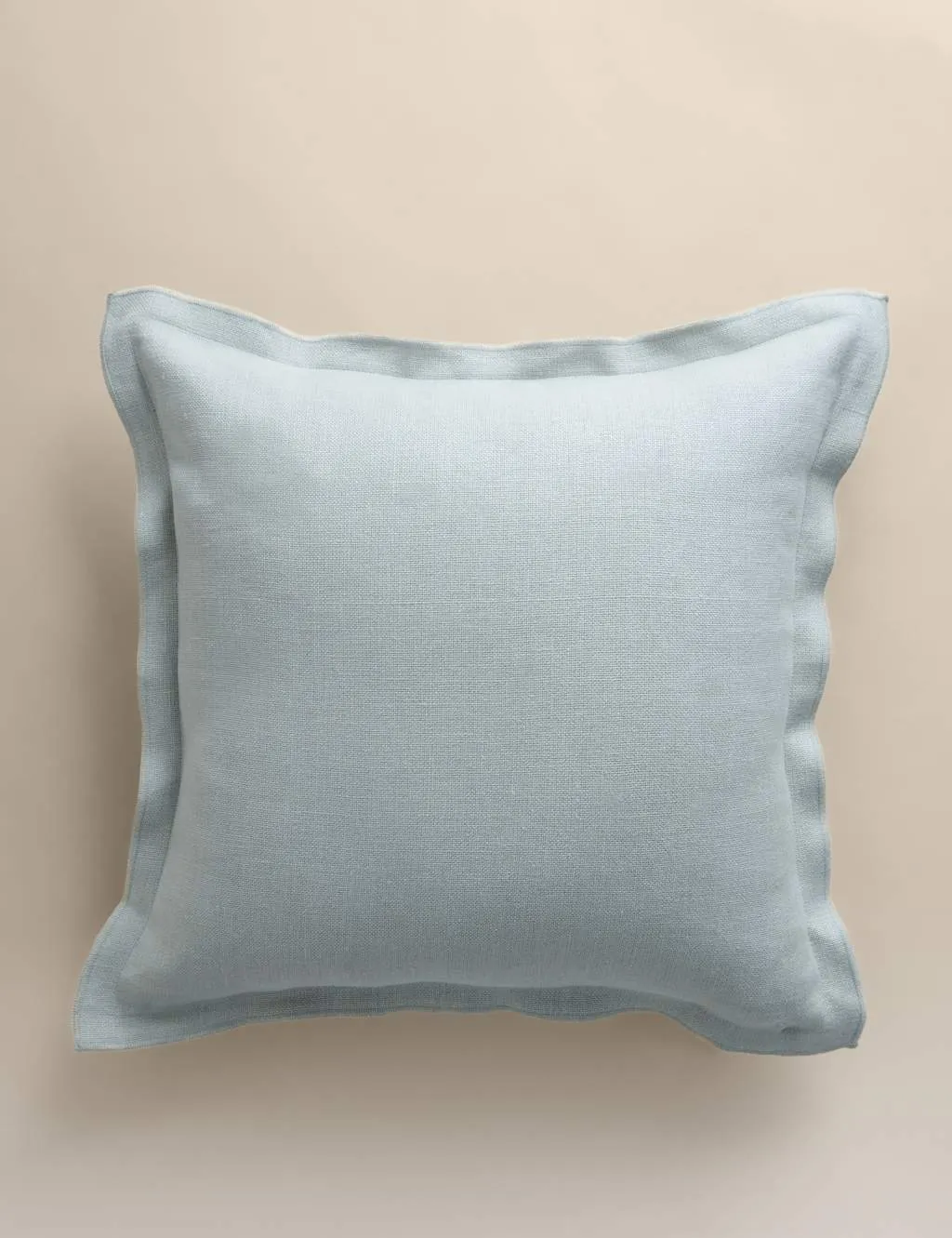 M&S Pure Linen Cushion Pale Blue