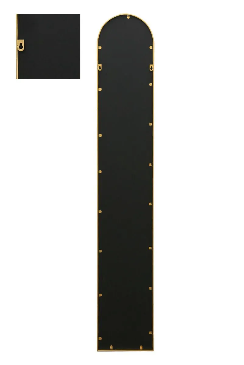 MirrorOutlet Gold Framed Arched Leaner Garden Wall Mirror 67" X 12" (170CM X 30CM) 5